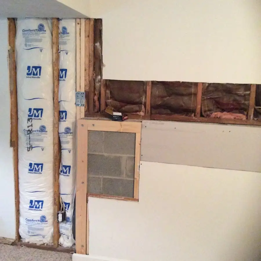 Wall insulation replacement during Structural Drying in Lucas Valley-Marinwood